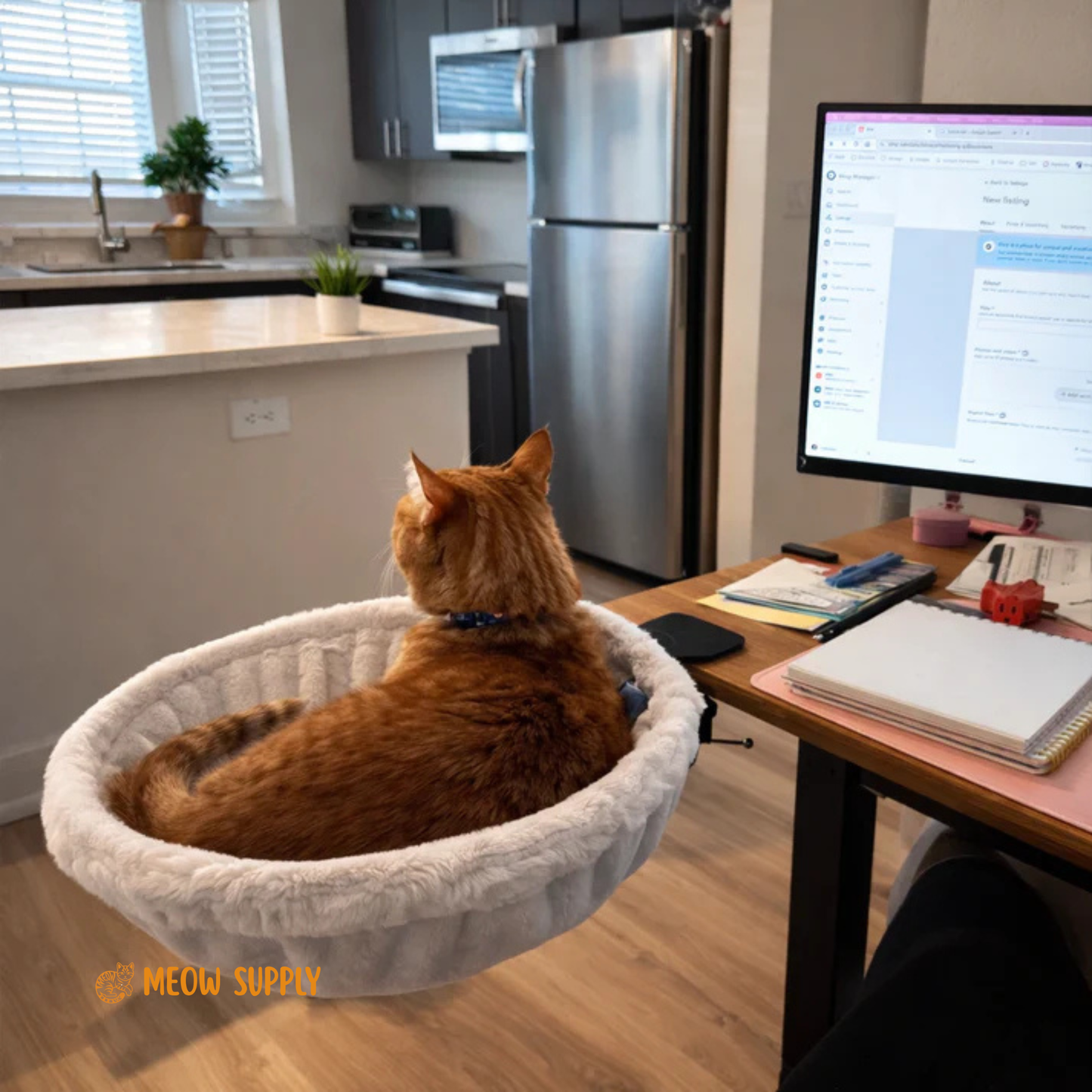 Meow Cat Desk Bed